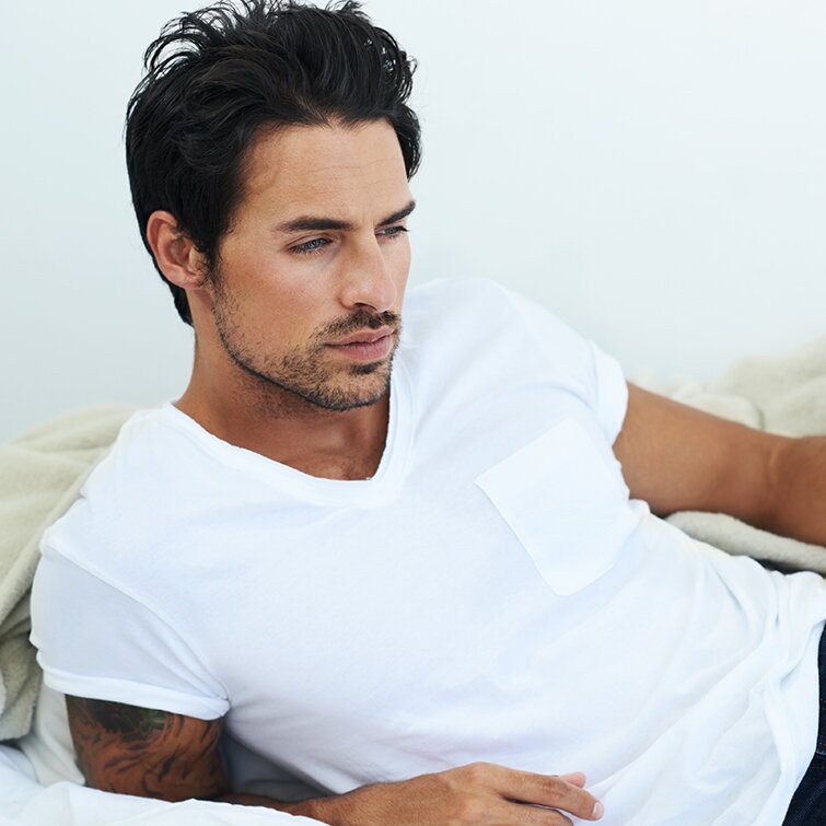 Philadelphia gynecomastia surgery model lying down